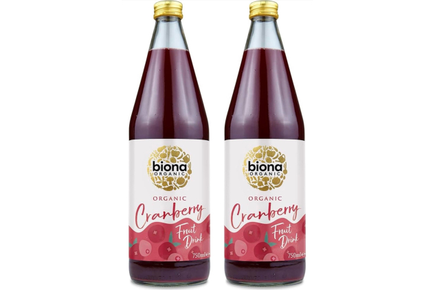 Biona Organic Cranberry Juice – 750ml (Pack of 2) | Pure Pressed Organic Fruit Drink | Vegan & No Added Sugar