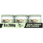 Doritos Cool Sour Cream & Chives Sharing Dip – 280g (Case of 6) | Creamy Snack Dip for Crisps, Nachos & Parties