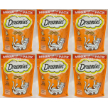 Dreamies Cat Treats with Chicken – Mega Pack 6 x 200g | Crunchy & Soft Cat Snacks | Vitamins & Minerals