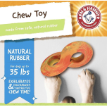 Arm & Hammer Rock-N-Roller Stuffable Dental Chew Toy for Dogs | Natural Rubber | Treat Dispenser | Cleans Teeth & Reduces Plaque