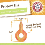 Arm & Hammer Rock-N-Roller Stuffable Dental Chew Toy for Dogs | Natural Rubber | Treat Dispenser | Cleans Teeth & Reduces Plaque