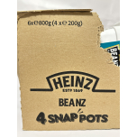 Heinz Beanz Snap Pots – 6 Packs of 4 (24 x 200g) | Past BBE