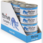 Thrive Complete Ocean Fish Wet Cat Food | 12 x 75g Tins | 100% Complete Meal | Grain-Free & Hypoallergenic