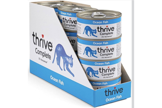 Thrive Complete Ocean Fish Wet Cat Food | 12 x 75g Tins | 100% Complete Meal | Grain-Free & Hypoallergenic