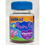 Wellkid Peppa Pig Vitamin D Soft Jellies – 30 Strawberry Flavour Gummies (3–7 Years)