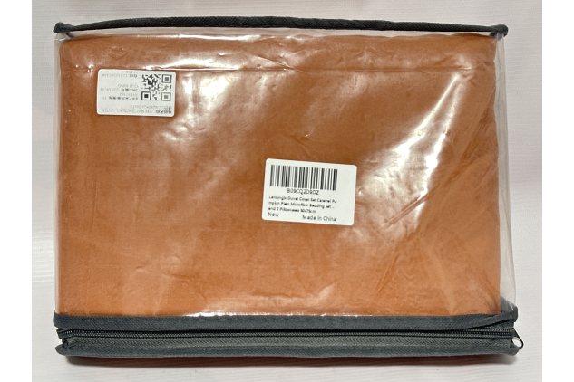 Duvet Cover Set – Caramel Pumpkin Colour | King Size (220x240cm) + 2 Pillowcases (50x75cm) | Soft Brushed Microfibre Bedding