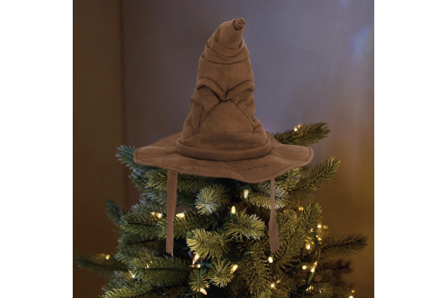 Hallmark Hogwarts Sorting Hat Christmas Tree Topper | Official Harry Potter Decoration | Brown