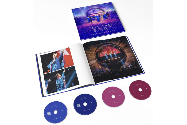 Take That – Odyssey: Greatest Hits Live | 4 Disc Set (DVD, Blu-Ray & 2CD) | Limited Edition Photobook