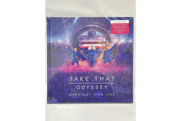 Take That – Odyssey: Greatest Hits Live | 4 Disc Set (DVD, Blu-Ray & 2CD) | Limited Edition Photobook