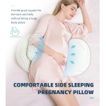 Pregnancy Pillow for Pregnant Women | Adjustable Maternity Support Cushion | Back, Belly, and Hip Relief | Removable Cover