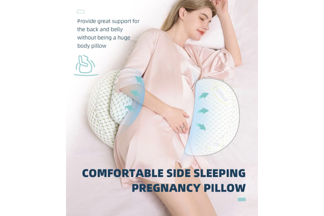 Pregnancy Pillow for Pregnant Women | Adjustable Maternity Support Cushion | Back, Belly, and Hip Relief | Removable Cover