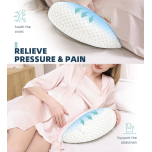 Pregnancy Pillow for Pregnant Women | Adjustable Maternity Support Cushion | Back, Belly, and Hip Relief | Removable Cover