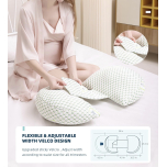 Pregnancy Pillow for Pregnant Women | Adjustable Maternity Support Cushion | Back, Belly, and Hip Relief | Removable Cover