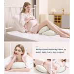 Pregnancy Pillow for Pregnant Women | Adjustable Maternity Support Cushion | Back, Belly, and Hip Relief | Removable Cover