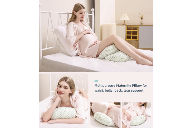 Pregnancy Pillow for Pregnant Women | Adjustable Maternity Support Cushion | Back, Belly, and Hip Relief | Removable Cover
