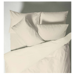 Plain Dyed Cotton Percale Cream 200TC Duvet Set 250 x 220cm Pillow cases x2  50 x 80 cm