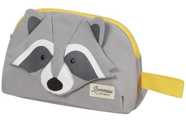 Samsonite Happy Sammies Eco Raccoon Remy – Children’s Toiletry Bag | 22 cm | 2.5 L | Grey