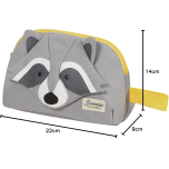 Samsonite Happy Sammies Eco Raccoon Remy – Children’s Toiletry Bag | 22 cm | 2.5 L | Grey