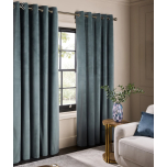 Mobexpert Eyelet Curtain Panel 135 X 260cm Vernil Green / Teal  100% Polyester