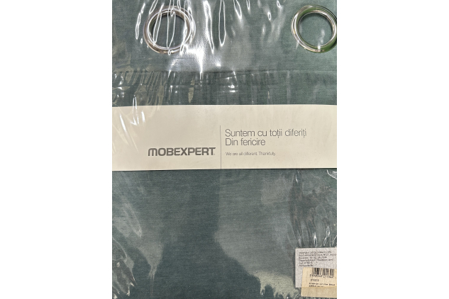 Mobexpert Eyelet Curtain Panel 135 X 260cm Vernil Green / Teal  100% Polyester