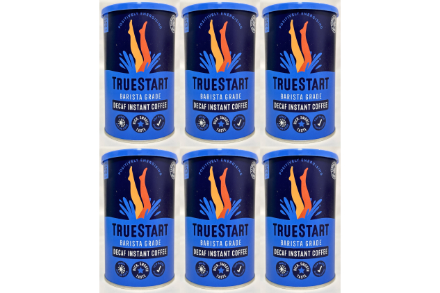 TrueStart Barista Grade Decaf Instant Coffee – Smooth Rich Roast (6 x 100g)