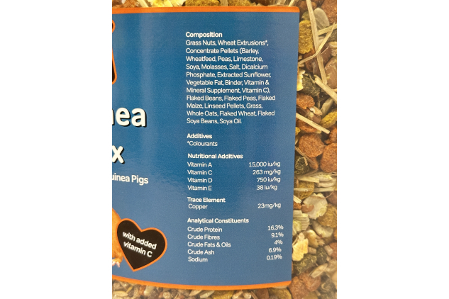 Dry Guinea Pig Mix – 5 Litre Tub (2.7kg)