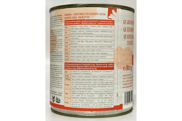Premium Wet Cat Food – Mixed Pack I (6 x 800g) – Chicken, Beef & Hearts – Grain-Free