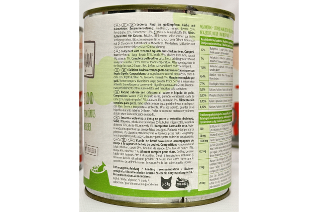 Premium Wet Cat Food – Mixed Pack I (6 x 800g) – Chicken, Beef & Hearts – Grain-Free