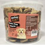 Extra Select Grain-Free Hearts Dog Treats – Turkey & Cranberry – 3 Litre (1.5kg)