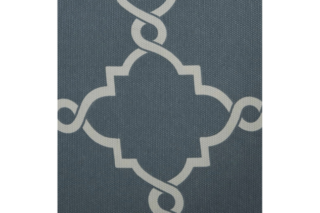 Madison Park Saratoga Single Window Curtain Light Filtering Fretwork Print 1 Panel 100 X 84 Inches Blue