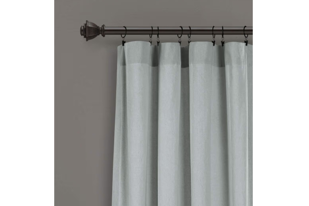 Lush Decor Pastel Blue Colour Chenille Chevron Window Curtain Panel Pair (84