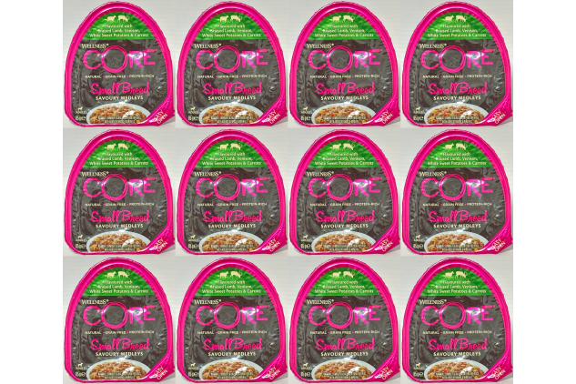 Wellness CORE Small Breed Wet Dog Food – Lamb & Venison – 12 x 85g Trays