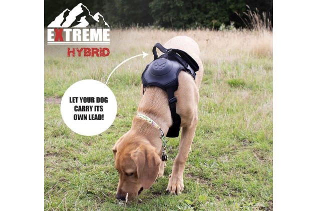 Ancol Extreme Hybrid Dog Harness – Tactical Black – Size M (41–57cm Neck / 55–67cm Chest)