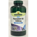 Natures Aid Flaxseed Oil 180 Capsules | Omega 3-6-9 | Cold Pressed & Vegan