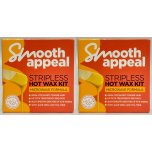 Smooth Appeal Stripless Hot Wax Kit – Microwave Formula, 40g (Pack of 2) | Enriched with Aloe Vera, Vitamin E & Tea Tree Oil