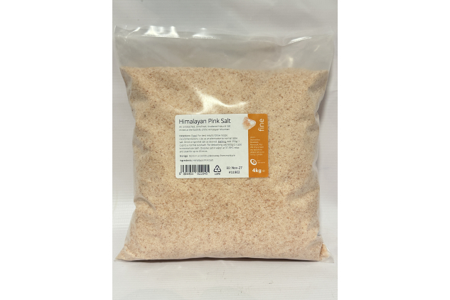 Himalayan Pink Salt Fine Grade 4kg | 100% Natural & Unrefined Crystal Salt from the Himalayas