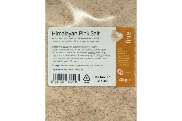 Himalayan Pink Salt Fine Grade 4kg | 100% Natural & Unrefined Crystal Salt from the Himalayas