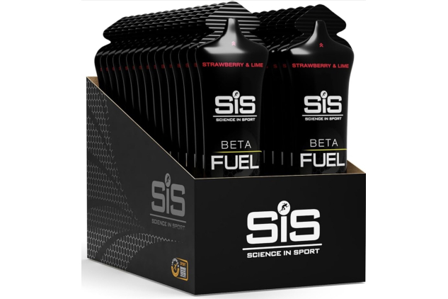 Science in Sport (SiS) Beta Fuel Energy Gel – Strawberry & Lime – 30 x 60ml | Dual Source Energy | 40g Carbs per Gel