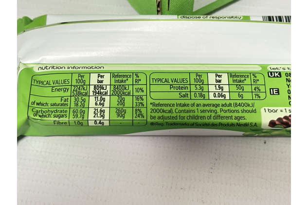 Nestlé Aero Peppermint Chocolate Bars – 24 x 36 g | Smooth Milk Chocolate with Peppermint Flavoured Bubbles | Suitable for Vegetarians