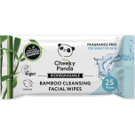 The Cheeky Panda Bamboo Cleansing Facial Wipes – 6 Packs x 25 Wipes | Biodegradable, Fragrance-Free, Vegan | Sustainable Bamboo Makeup Remover Wipes (150 Total)