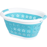 Collapsible Laundry Basket 17L – Foldable Washing Basket with Handles | Space-Saving Pop-Up Hamper (Turquoise)