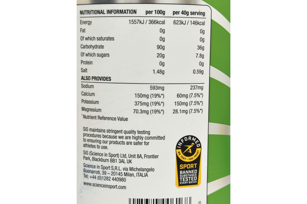 Science In Sport (SiS) GO Electrolyte Powder – Blackcurrant Flavour – 1.6 kg (40 Servings)