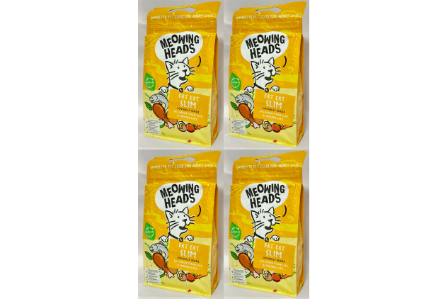 Meowing Heads Fat Cat Slim Dry Cat Food | Adult Cats | 1.5kg x 4 (6kg Total)