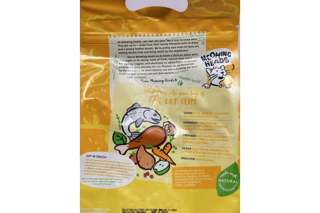 Meowing Heads Fat Cat Slim Dry Cat Food | Adult Cats | 1.5kg x 4 (6kg Total)