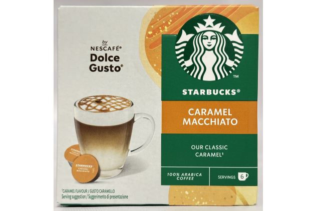 STARBUCKS Caramel Macchiato by NESCAFÉ Dolce Gusto – 72 Coffee Pods (6 x 12 Pods)