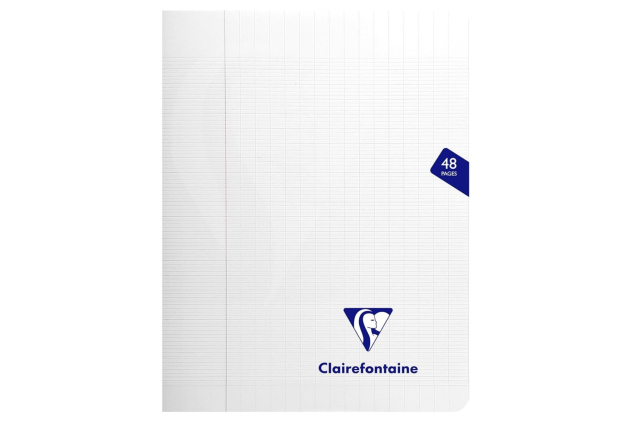 Clairefontaine 393101C - One Colourless Mimesys Stapled Notebook Dimensions: A4 21 X 29.7 cm - 48 Pages Seyes Ruled 90g White Paper Polypro Cover