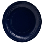 Navy Blue Disposable Cardboard Plates 23cm Diameter | 20 Pack