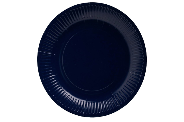 Navy Blue Disposable Cardboard Plates 23cm Diameter | 20 Pack