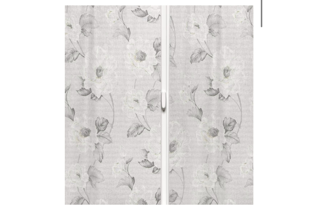 Paola Voile Curtains – Pair Floral Sheer Panels White 70x120cm (2 Pack)