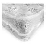 Mattress Cover With Zip 90 X 190cm Grey Floral Design